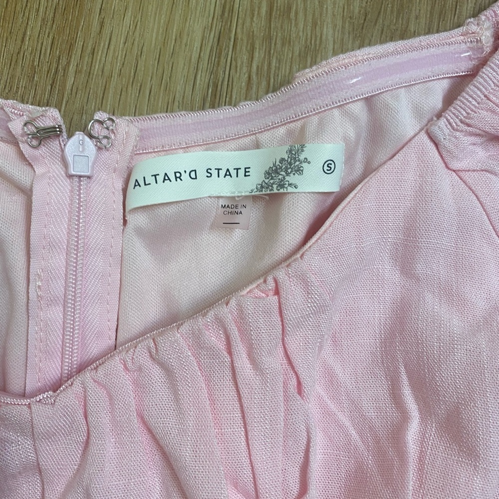 Altar'd State Light Pink Ruffle Mini Dress - Picture 5 of 7